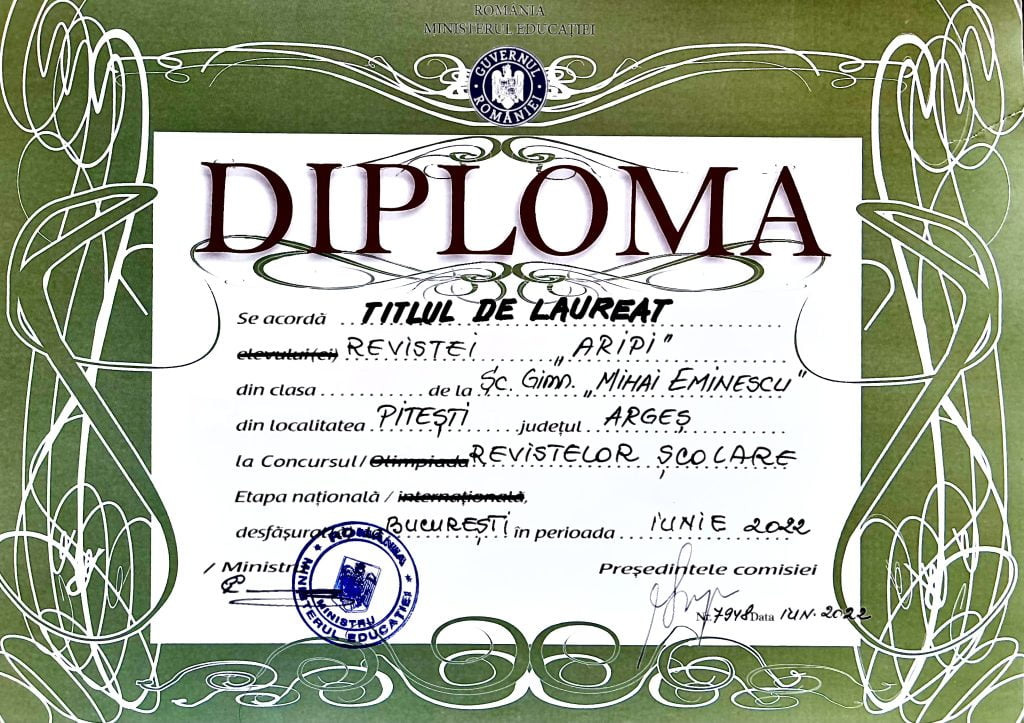 diploma scoala