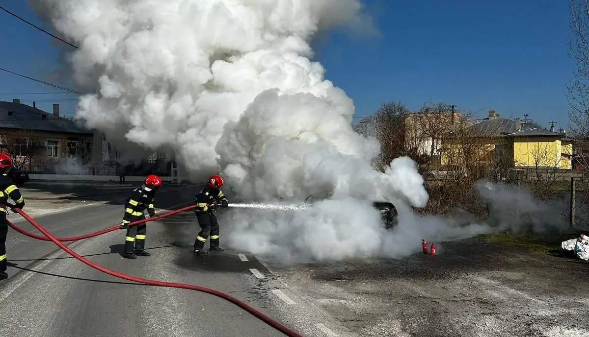 Incendiu violent la Ștefănești! Pompierii au intervenit de urgență pentru a opri vâlvătaia!