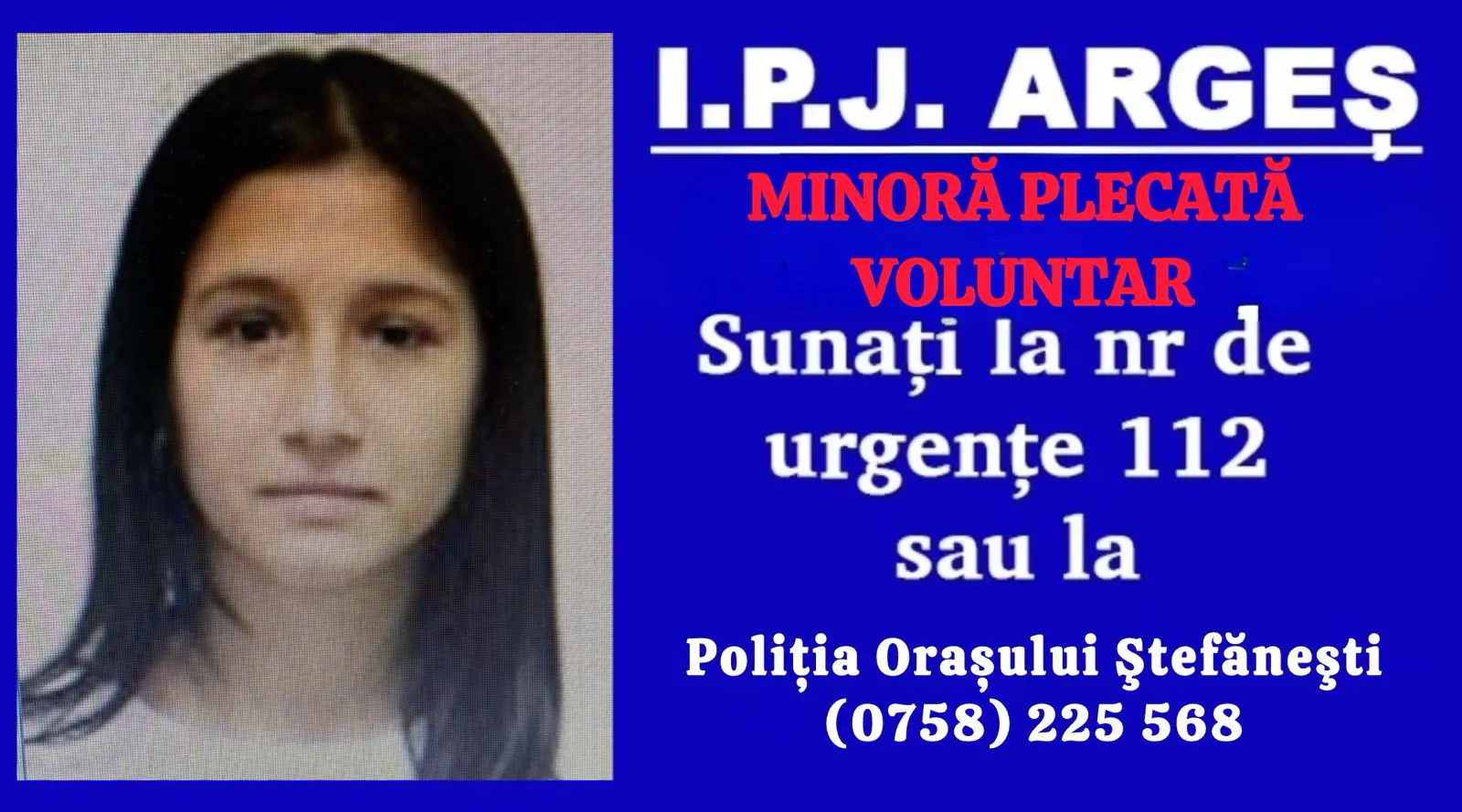 Argeș. Copilă dispărută fără urmă! Autoritățile în alertă! 1 WhatsApp Image 2025 03 03 at 14.18.24 721debdc