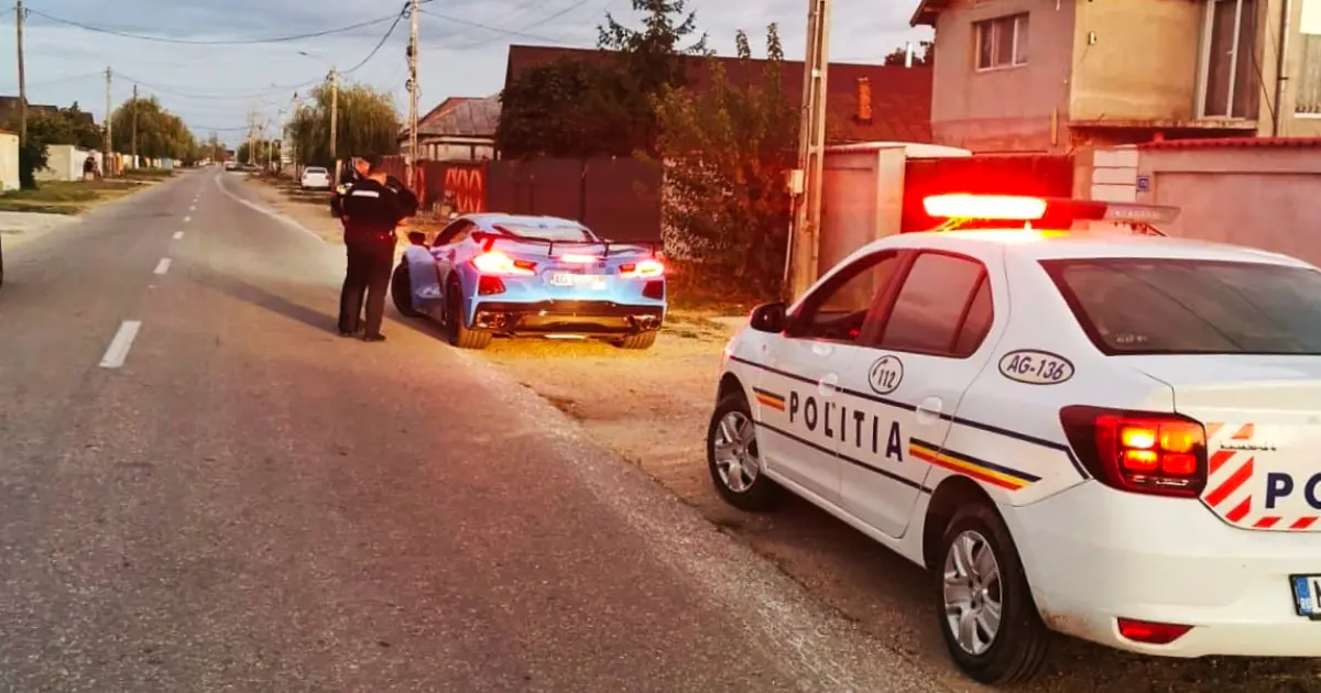 bolid oprit politie