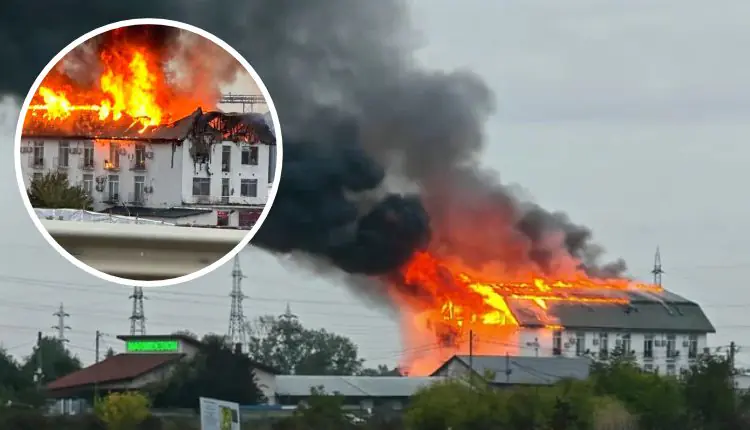 incendiu hotel prahova