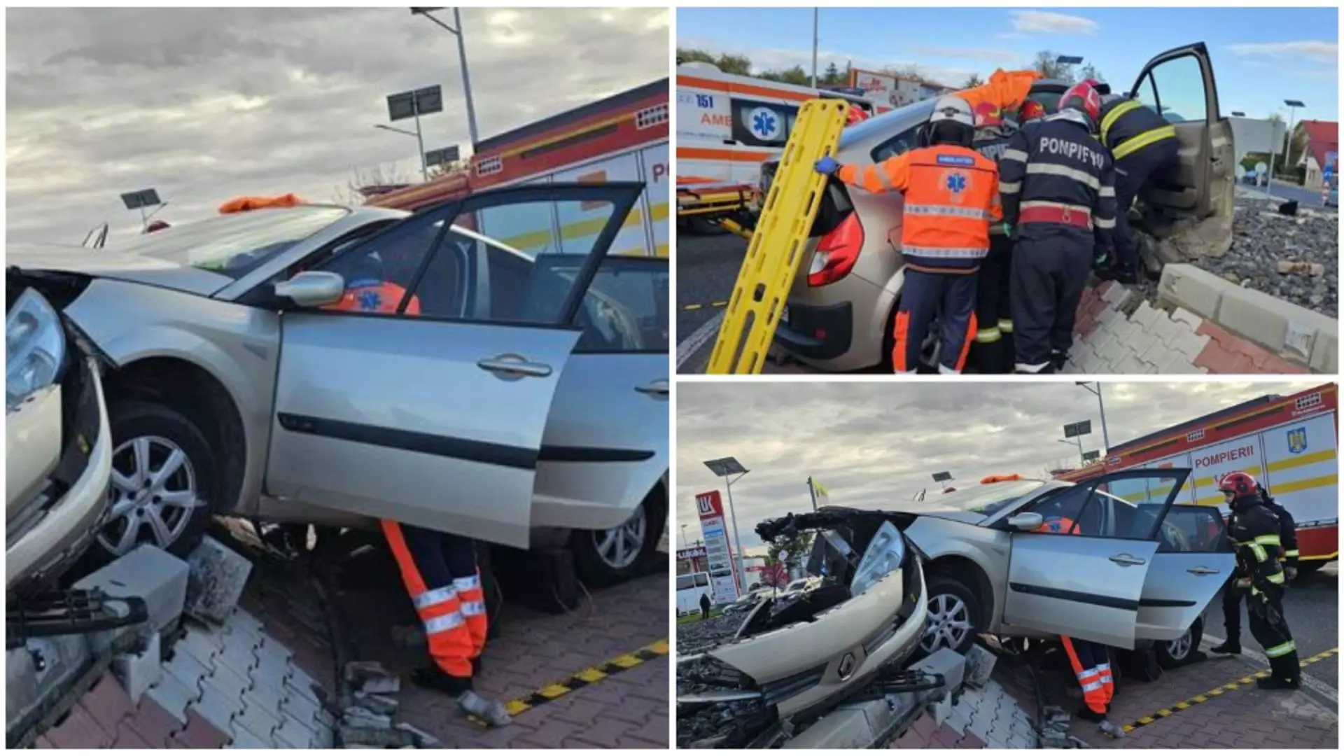 accident masina sens giratoriu