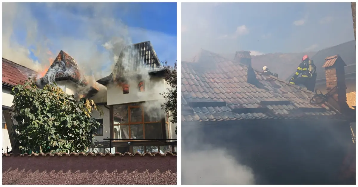 incendiu casa etaj ag