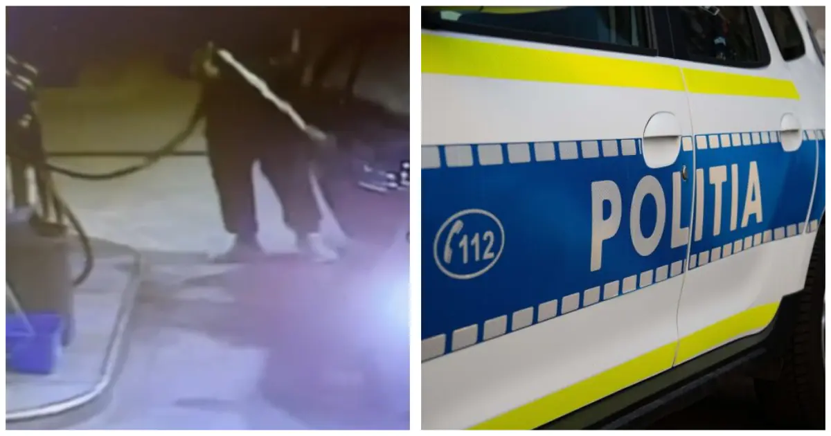 piroman foc benzinarie politie