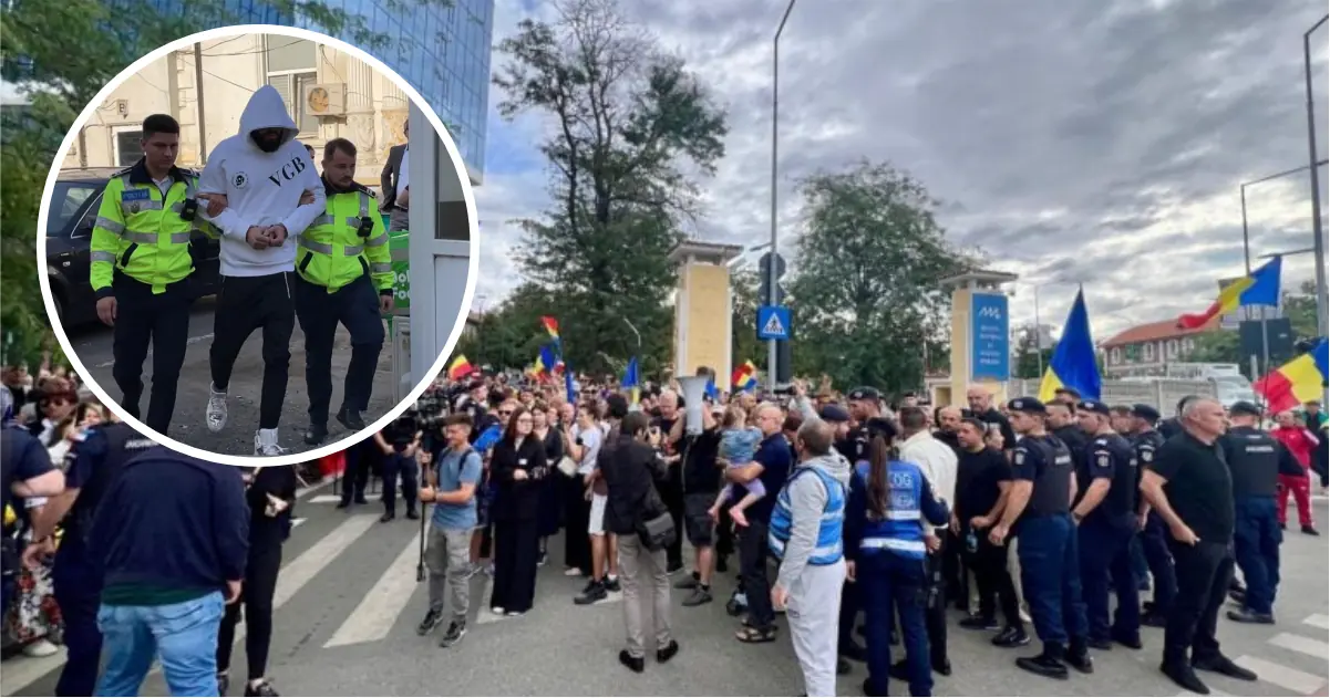 protest georgescu retinut