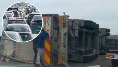 Sfârșit crunt pentru un șofer de TIR! Mastodontul s-a răsturnat pe șosea, iar traficul este paralizat complet