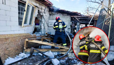 Explozie devastatoare în Argeș! O casă a sărit în aer! Femeie transportată de urgență la spital cu arsuri!