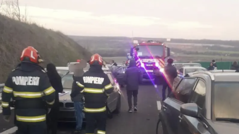 ACUM. Accident GRAV pe Drumul Expres! Impact VIOLENT între 3 TIR-uri! 