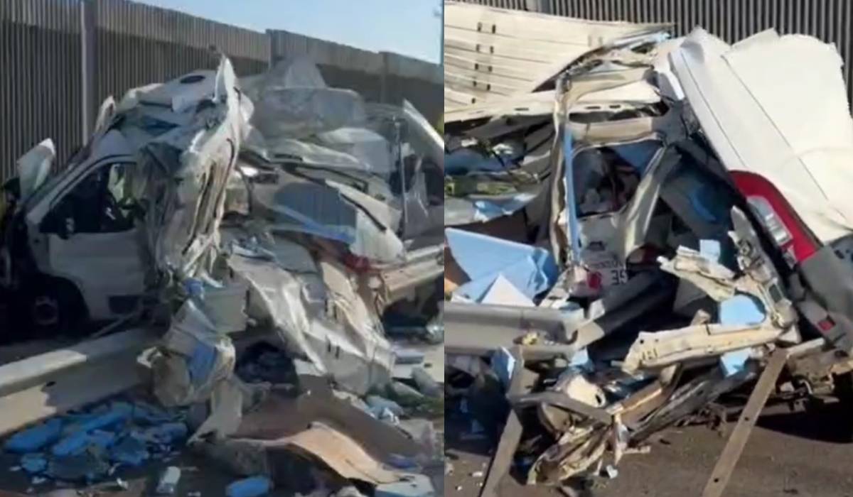 accident drumul expres craiova pitesti duba despicata in spate