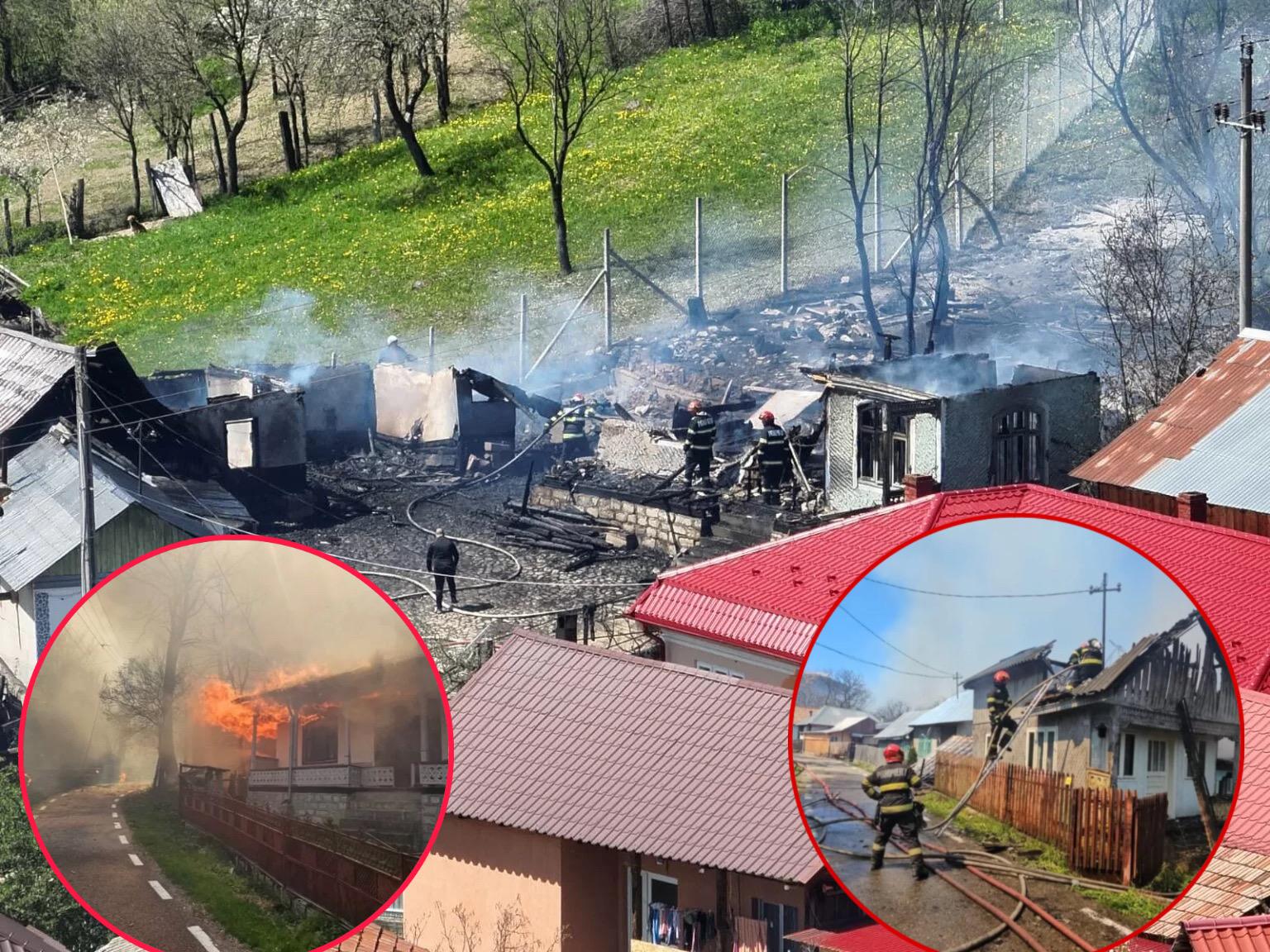 Iadul pe pământ! Un sat întreg a fost mistuit de flăcări: Sute de oameni au rămas pe drumuri! Anunțul premierului Bolojan!
