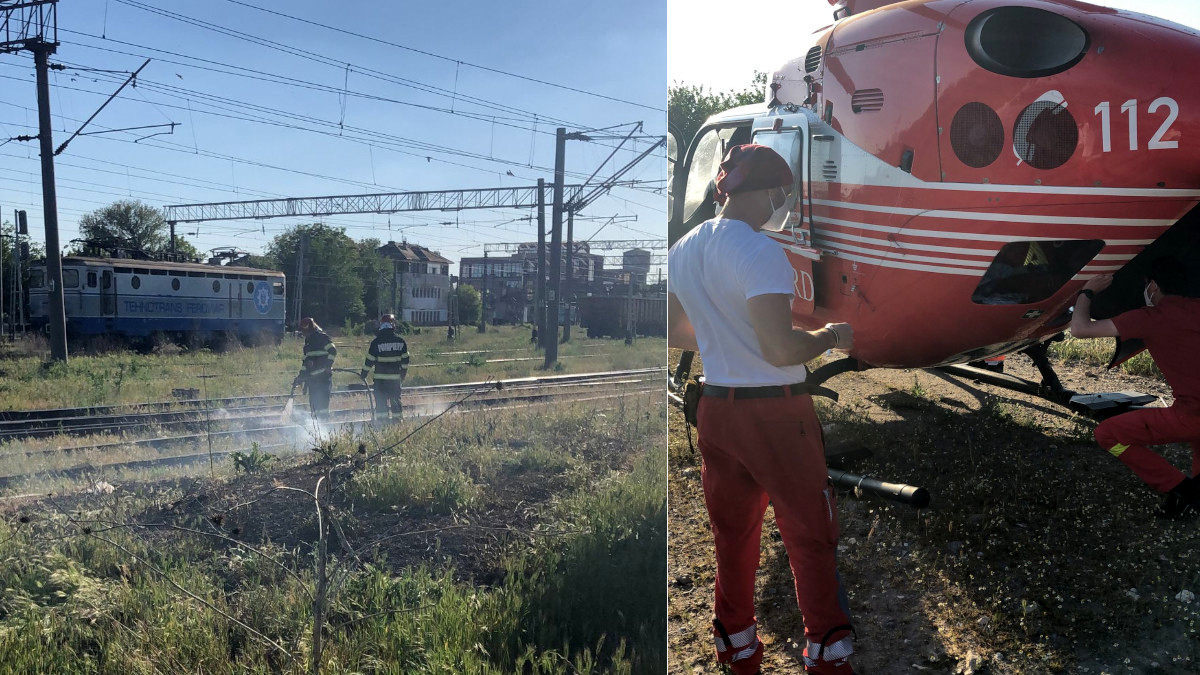 Tragedie în gară! Un tânăr de 21 de ani se zbate între viață și moarte după un gest șocant: Elicopterul SMURD a intervenit de urgență!
