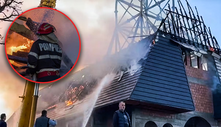 ALERTĂ! BISERICĂ în FLĂCĂRI! Incendiu devastator, chiar ACUM! Pompierii – mobilizare de forțe!