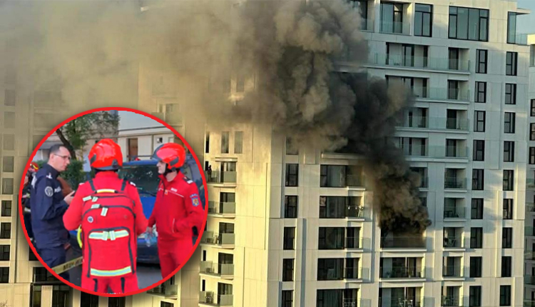 Incendiu DEVASTATOR la etajul 8! Cinci persoane RĂNITE! Intervenție de urgență!
