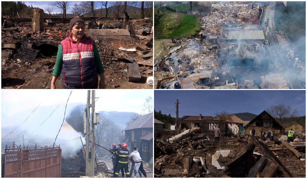 Iadul pe pământ în România! 29 de case au fost făcute scrum în 10 minute. Ce au găsit localnicii printre ruine