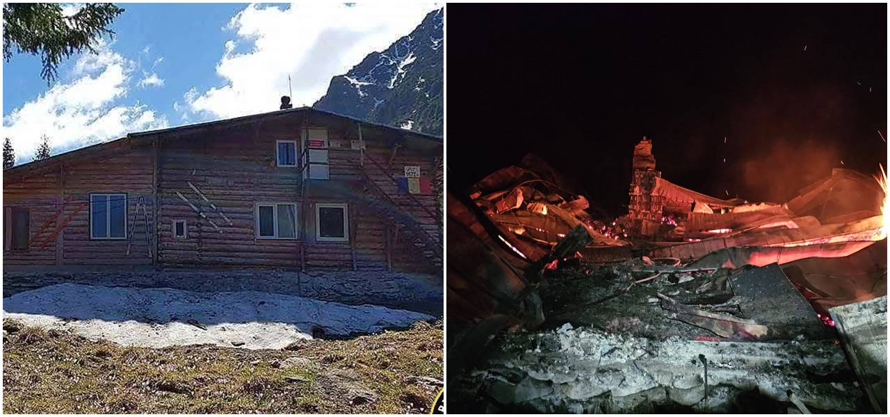 Dezastru total la Cabana Gențiana! S-a ales praful de locul iubit de turiști. Motivul ireal pentru care a luat foc