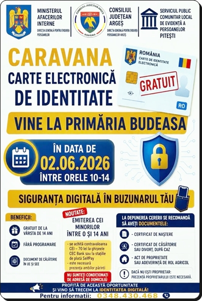 Veste uriașă pentru toți locuitorii din Arges! Se dau noile buletine electronice GRATIS!