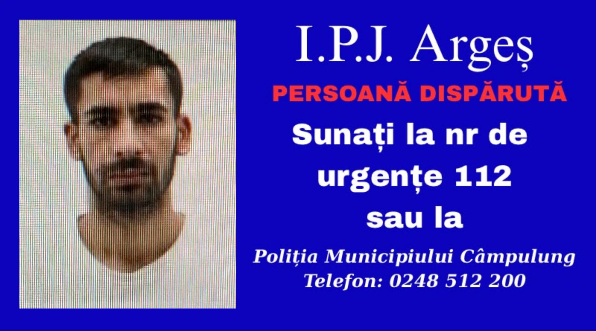 Dispariție semnalată în Argeș: autoritățile caută un tânăr plecat voluntar!!!