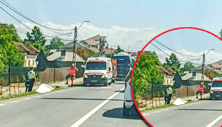 ACUM. Accident GRAV la Bascov, la ieșire din pasaj! Intervin pompierii!