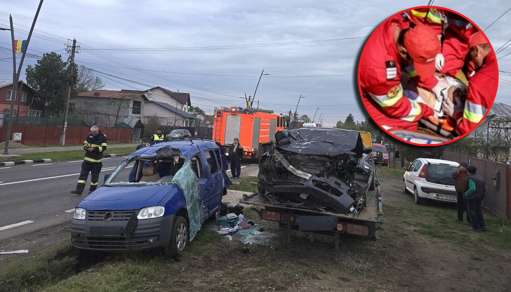 Accident înfiorător! O femeie se zbate între viață și moarte! Alți trei bărbați răniți!