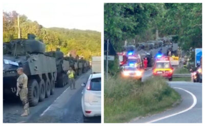 ACCIDENT GRAV! 11 militari răniți după ce trei blindate s-au CIOCNIT violent: Mobilizare incredibilă de forțe și elicopter SMURD la fața locului!