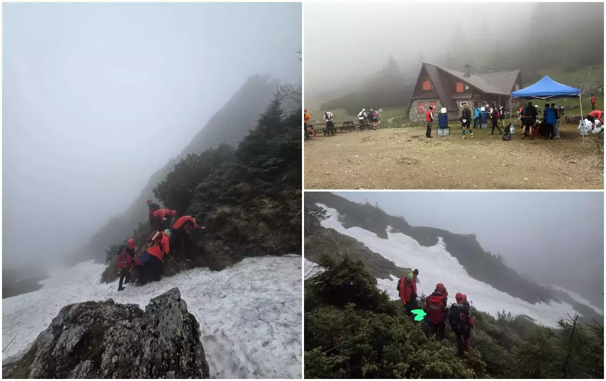 IADUL ÎN BUCEGI! Sportivi prăbușiți în râpă și un urs pe traseu! Operațiune dramatică de salvare!