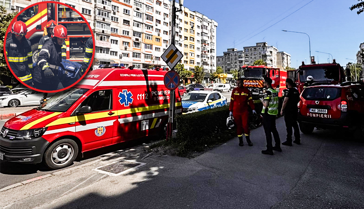 ACUM! Panică într-un bloc din Pitești! Persoane evacuate de urgență! Intervin pompierii!