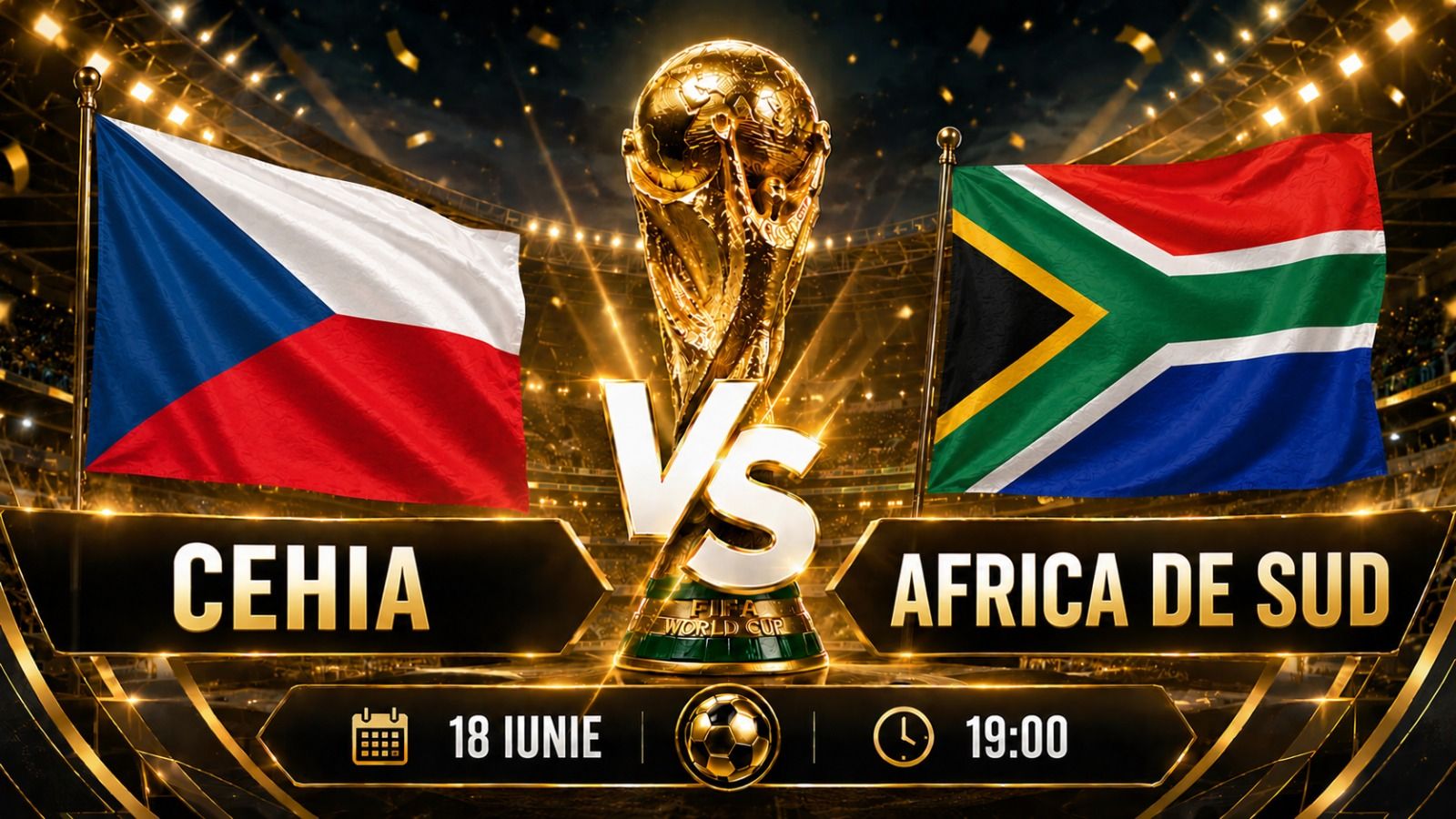 ASTĂZI! PREMIERĂ în CAMPIONATUL MONDIAL 2026! Cine va ARBITRA meciul Cehia – Africa de Sud?