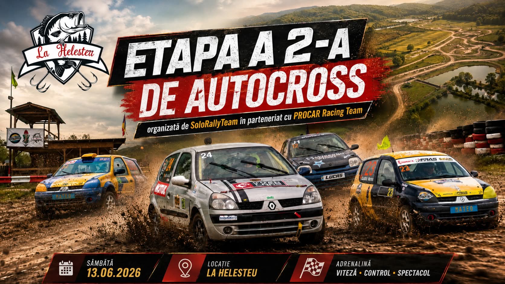 Asfaltul va tremura sub spectacolul cailor putere: Etapa a 2-a de Autocross