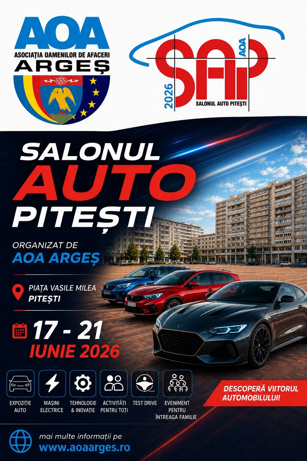 Piteștiul devine capitala automobilului: Salonul Auto Pitești 2026 aduce în centrul orașului cele mai noi tehnologii și modele auto!