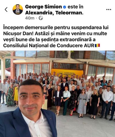 ACUM! GEORGE SIMION chiar o face! „Începem demersurile pentru SUSPENDAREA lui Nicușor Dan!” Declarație în cadrul CNC al AUR! 1 WhatsApp Image 2026 06 30 at 16.48.54