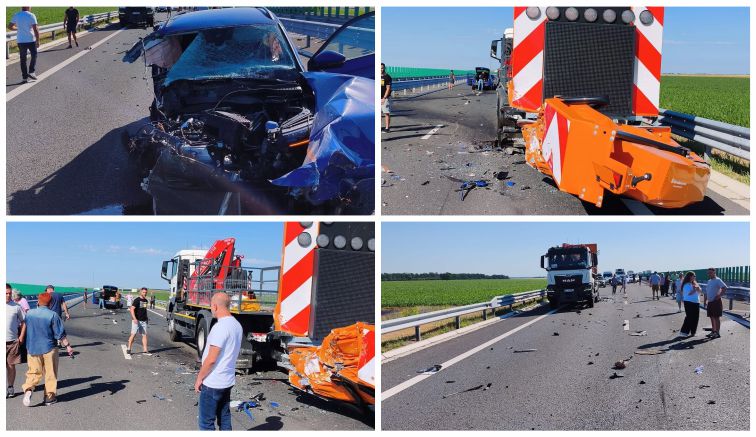 AUTOSPECIALĂ a drumarilor SPULBERATĂ pe DEx Pitești – Craiova! Angajații au scăpat ca prin MINUNE!