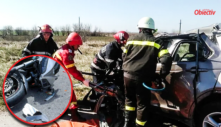 ACUM! ACCIDENT GRAV de MOTOCICLETĂ! AMBII pasageri – MORȚI pe loc! S-au IZBIT de o mașină!