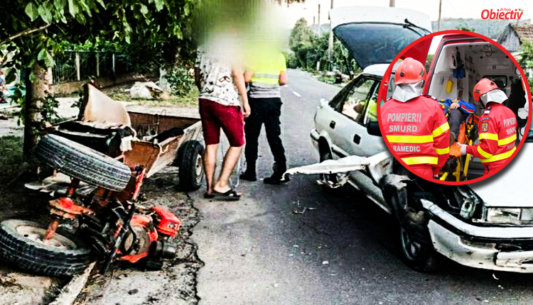 ACUM! ACCIDENT GRAV în ARGEȘ la COCU! UTILAJ AGRICOL spulberat pe carosabil!