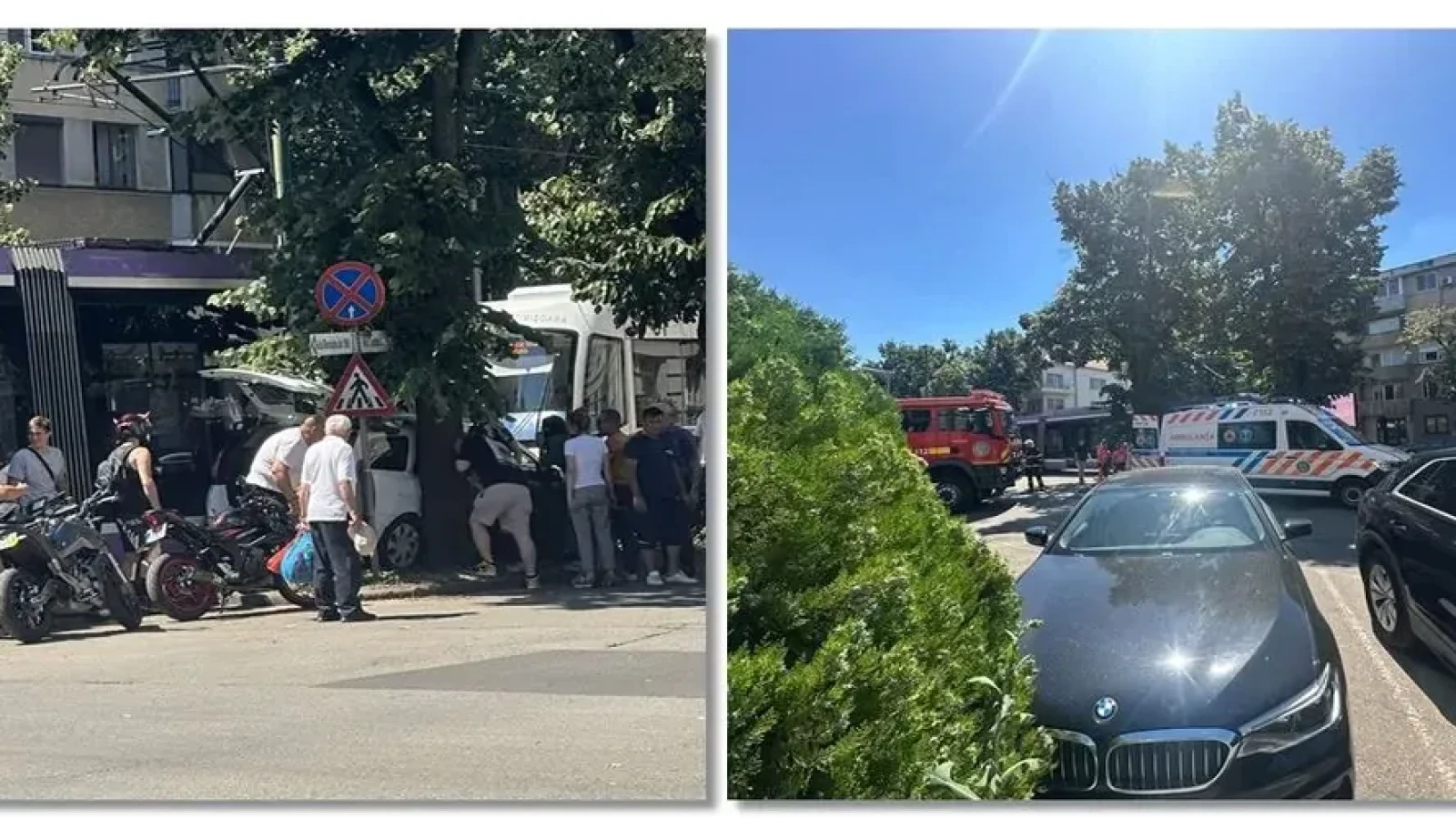 ACUM. Accident GRAV în centru, în față la CJ! Șofer încarcerat, TAXI făcut praf! 