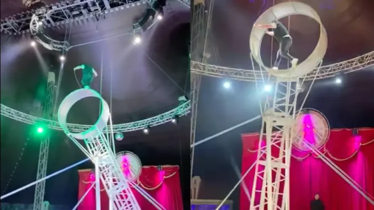 ULTIMĂ ORĂ! Momente de GROAZĂ la circ! Un acrobat S-A PRĂBUȘIT peste spectatori în timpul „Roții Morții”