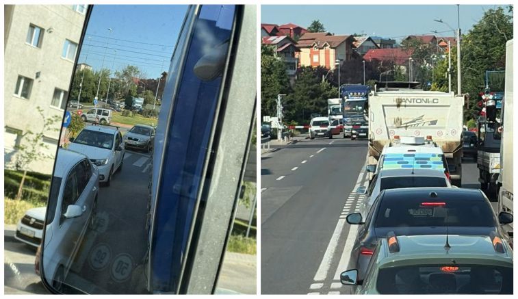 ACUM! S-a STRICAT din nou BARIERA de pe strada Lânăriei! Cozi imense!