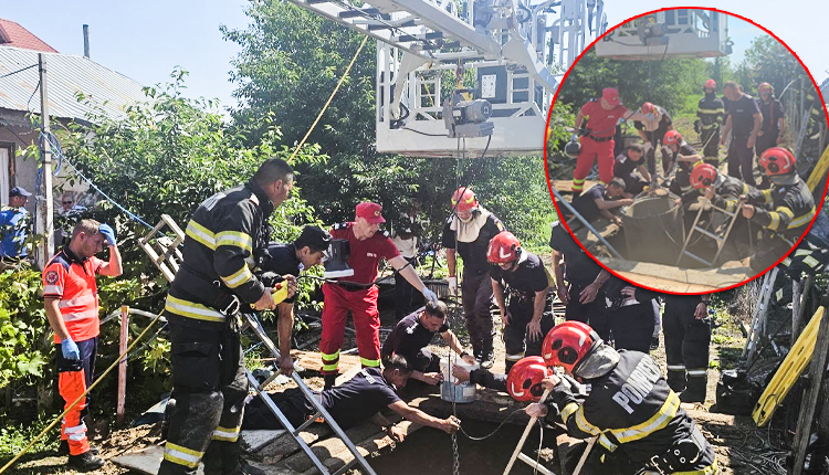 ALERTĂ! FETIȚĂ căzută într-o FÂNTÂNĂ de opt metri adâncime! Se intervine de urgență!