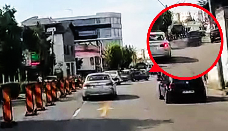 Pericol în trafic – drifturi lângă IPJ Argeș! Ce a făcut un șofer incoștient pe bulevardul Republicii este incredibil!