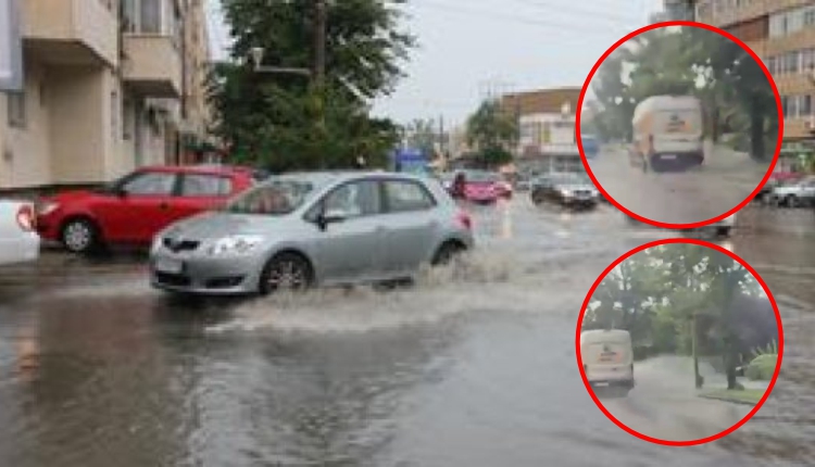 Rupere de nori în Pitești! Sute de șoferi – „au înotat cu mașinile” prin bălțile de apă formate pe străzi! VIDEO!