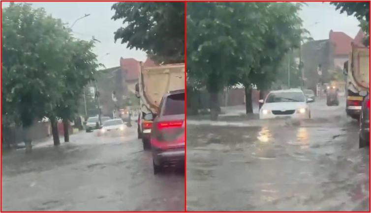 ACUM! Potop în Câmpulung! Inundații masive! Intervin pompierii!