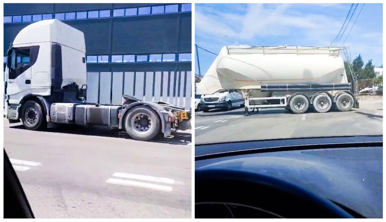 ATENȚIE! TRAFIC PARALIZAT pe DEPOZITELOR! Și-a pierdut REMORCA pe drum!
