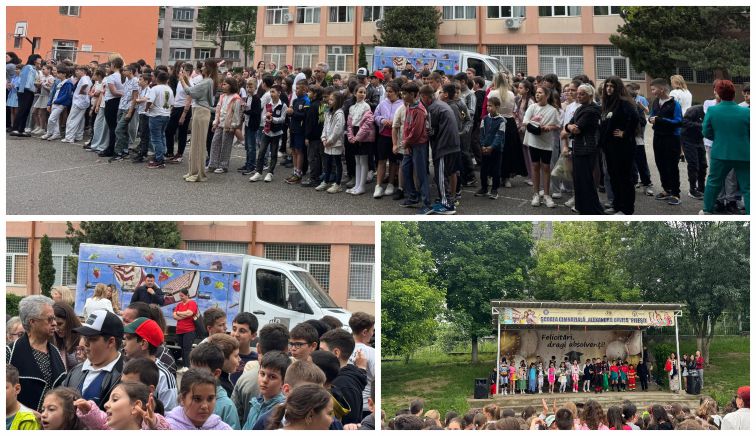 Copilăria, sărbătorită cu zâmbete, culoare și multă înghețată la Școala Gimnazială „Alexandru Davila” din Pitești! Surprize de neuitat pentru elevi!