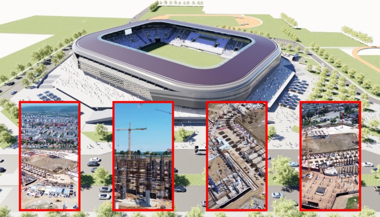 IMAGINILE MOMENTULUI! Stadionul NICOLAE DOBRIN prinde contur! Cât de avansate sunt lucrările?