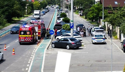 ACUM! ACCIDENT grav lângă Pitești Arena! Intervin pompierii și SMURD!