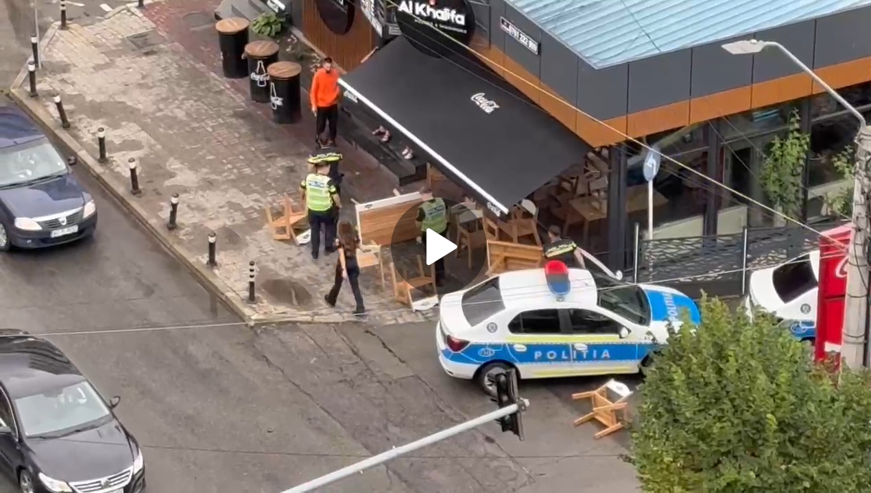 Video exclusiv! O femeie a făcut prăpăd la Al Khalifa din centrul Piteştiului! A intervenit Poliția!