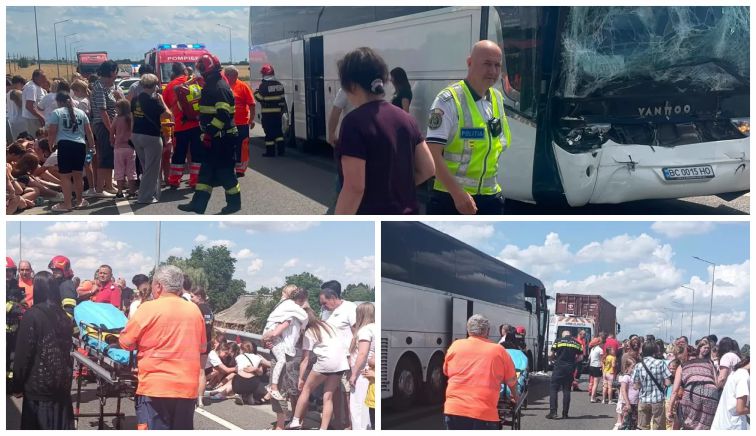 ACUM! Autocar cu zeci de copii, spulberat de un camion! S-a activat Plan Roșu de Intervenție!
