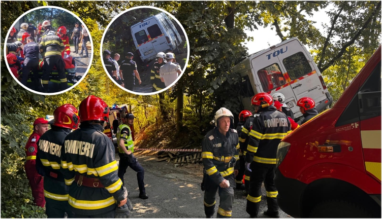BILANȚ NEGRU! Șapte adulți și 11 COPII implicați în cumplitul ACCIDENT de la Câmpulung! Șoferul se zbate între VIAȚĂ și MOARTE! 