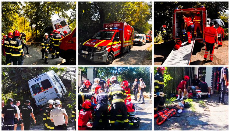 Mobilizare impresionantă de forțe la accidentul din Câmpulung! 11 echipaje de pompieri și șase ambulanțe – intervenție de urgență!