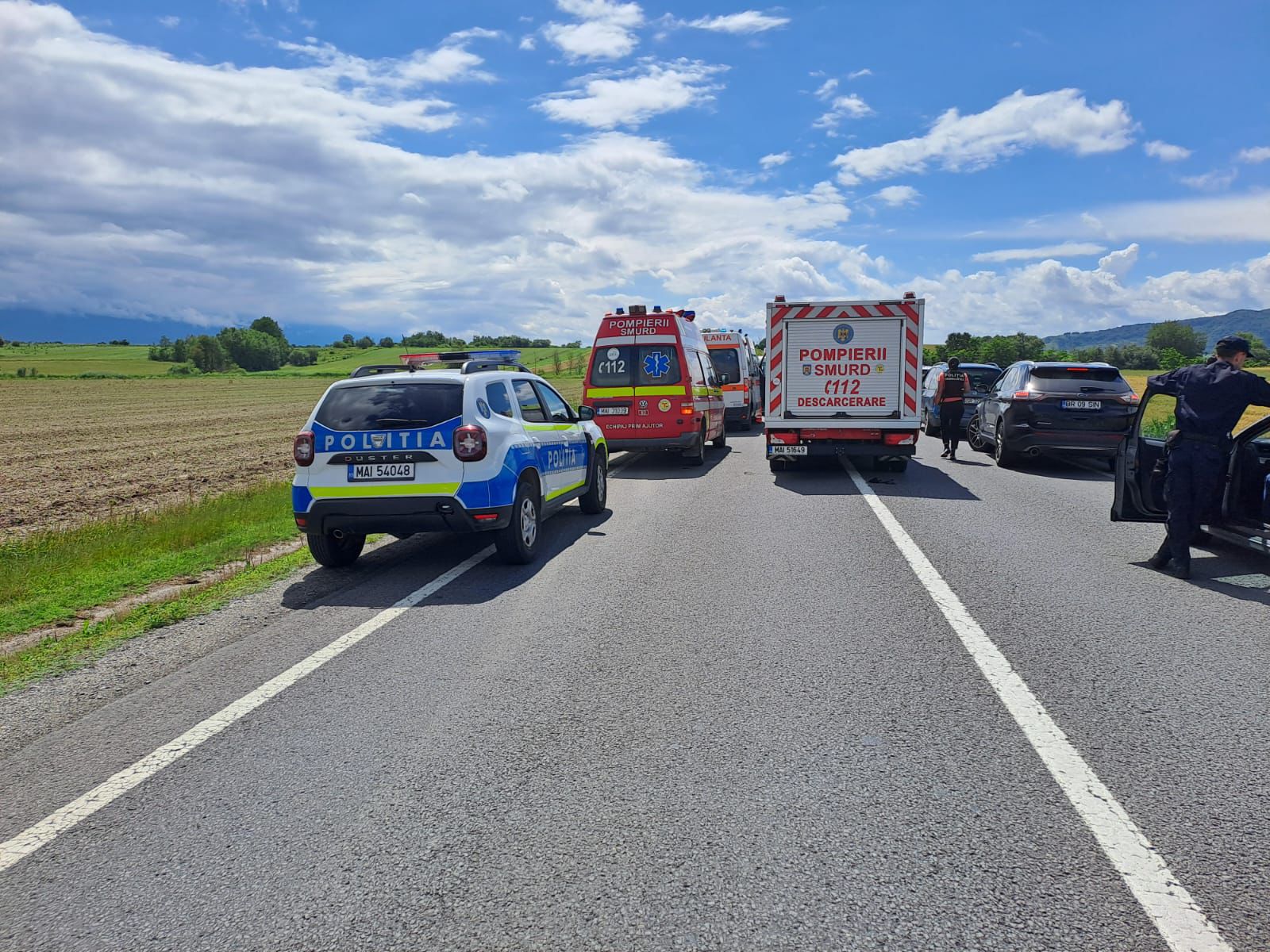 CLIPE DE TENSIUNE PE DN 67! Accident la Negrulești, județul Vâlcea. Intervin echipajele de urgență