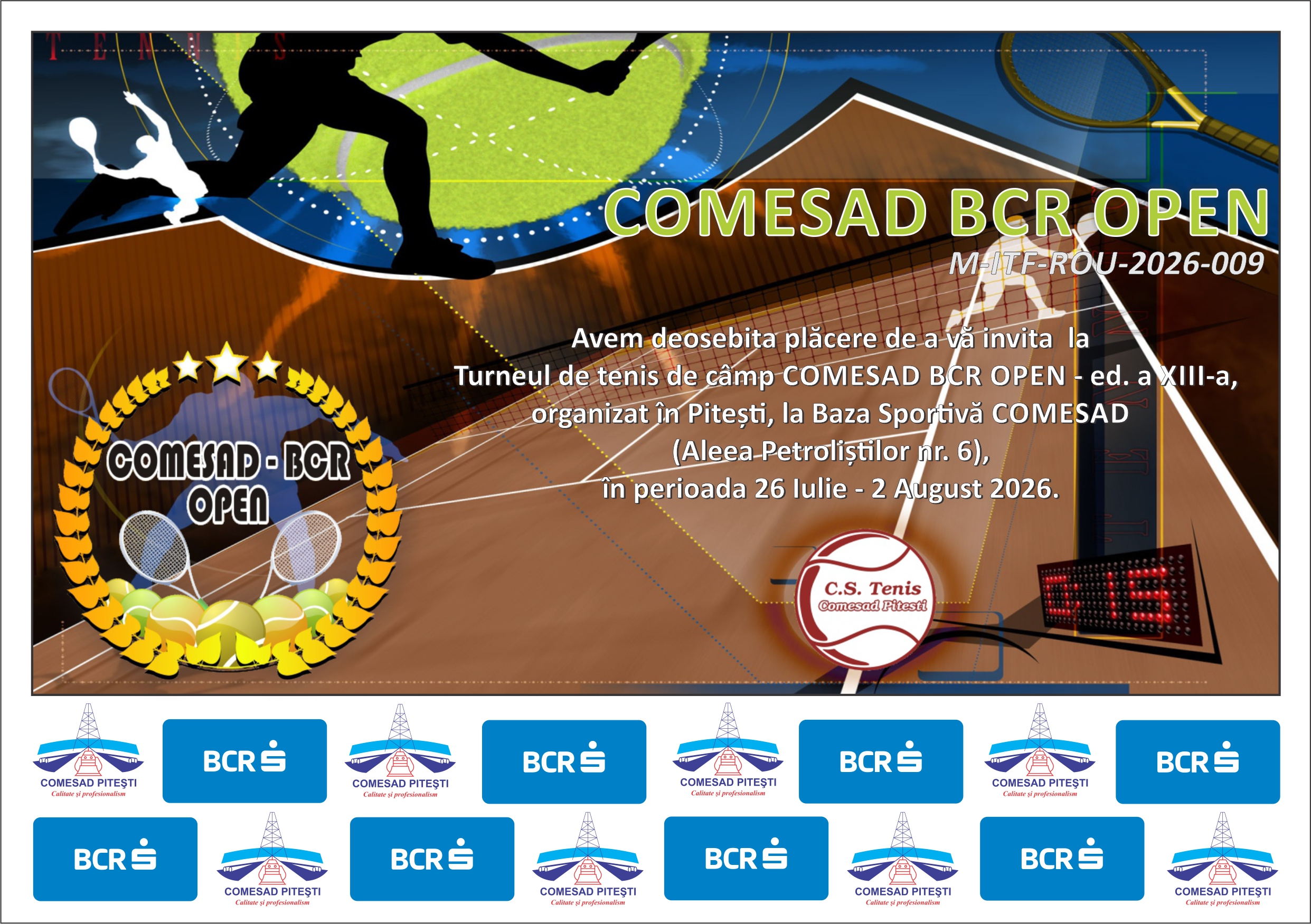 Piteștiul devine capitala tenisului! COMESAD BCR OPEN 2026 aduce jucători din 10 țări!